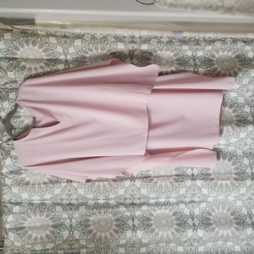 High low tunic, beautiful crepe fabric in soft pink xl